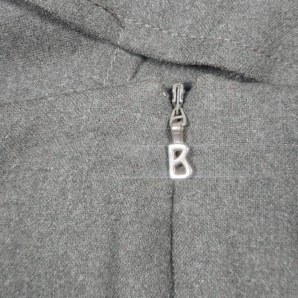 VTG Bogner Sz 10 Long Wool Cashmere Trousers Grey Straight Leg Y2K - Picture 3 of 12